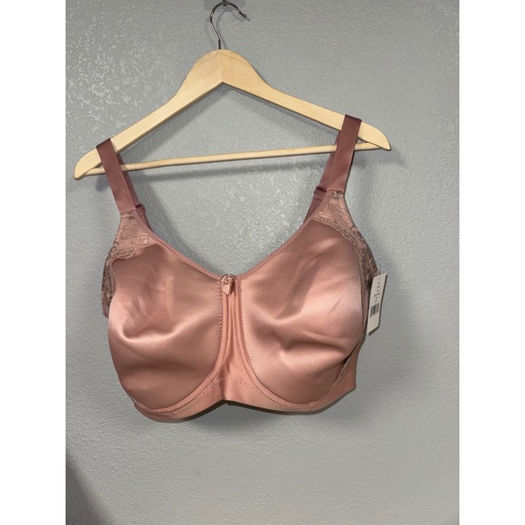 Elila Other - Elila 1903 Dusty Rose Jacquard Soft Cup Wireless Bra Floral Lace Trim 36I NWT